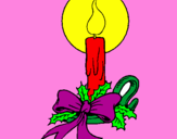 Disegno Candela di Natale pitturato su eleonora victoria