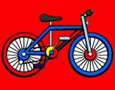 Disegno Bicicletta pitturato su mario cella
