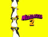 Disegno Madagascar 2 Pinguino pitturato su rita
