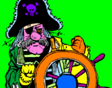 Disegno Capitano dei pirati  pitturato su FRANZ