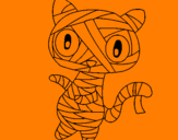 Disegno Mummia gatto scaraboechio pitturato su giovanni