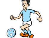 Disegno Giocatore di calcio  pitturato su KARIM CAVANI