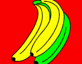 Disegno Banane  pitturato su alessia