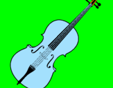 Disegno Violino pitturato su riccardo