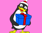 Disegno Pinguino pitturato su Marvin