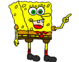 Disegno Spongebob pitturato su federico zanutto