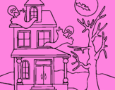 Disegno Casa del terrore pitturato su carlitos