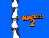 Disegno Madagascar 2 Pinguino pitturato su Cuky