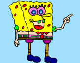 Disegno Spongebob pitturato su Nicole Colangelo