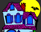 Disegno La Casa del mistero  pitturato su eeeee