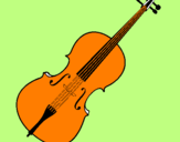 Disegno Violino pitturato su baa
