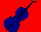 Disegno Violino pitturato su mattia maffioletti