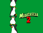 Disegno Madagascar 2 Pinguino pitturato su Mey