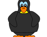 Disegno Pinguino pitturato su il super pinguino