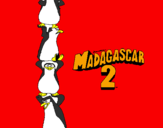 Disegno Madagascar 2 Pinguino pitturato su lory