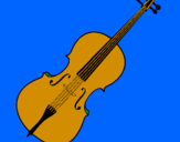 Disegno Violino pitturato su valerio
