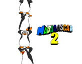 Disegno Madagascar 2 Pinguino pitturato su Thomas Mistri