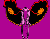 Disegno Vagina pitturato su sara