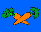 Disegno carote  pitturato su liliana