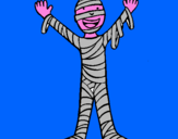 Disegno Bimbo mummia pitturato su VIRGINIA