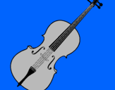 Disegno Violino pitturato su livia