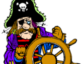Disegno Capitano dei pirati  pitturato su gabriele1