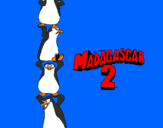 Disegno Madagascar 2 Pinguino pitturato su lorenzo 4 anni