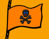 Disegno Bandiera dei pirati pitturato su parte 8