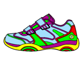 Disegno Scarpa da ginnastica pitturato su scarpa Filo