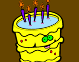 Disegno Torta di compleanno 2 pitturato su bryan