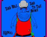 Disegno Bad Bill pitturato su ilaria  ansicar 2011