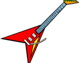 Disegno Chitarra elettrica II pitturato su chitarra