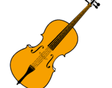Disegno Violino pitturato su matteo