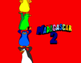 Disegno Madagascar 2 Pinguino pitturato su Lady G.