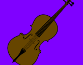 Disegno Violino pitturato su ilary