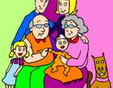 Disegno Famiglia pitturato su alessia schiavi
