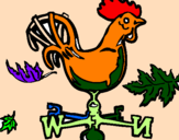 Disegno Banderuole e gallo  pitturato su Giorgia