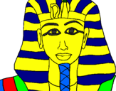 Disegno Tutankamon pitturato su ionescu