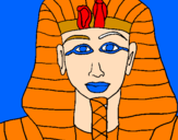 Disegno Tutankamon pitturato su salvatore