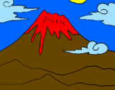 Disegno Monte Fuji pitturato su GUGLIELMO