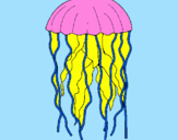 Disegno Medusa  pitturato su lisi