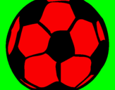 Disegno Pallone da calcio pitturato su vincenzo e rosy
