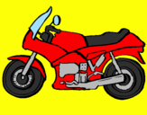 Disegno Motocicletta  pitturato su kevin 3 anni