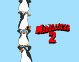 Disegno Madagascar 2 Pinguino pitturato su alice  l.