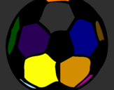 Disegno Pallone da calcio pitturato su vito