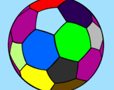 Disegno Pallone da calcio II pitturato su checcolino