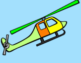 Disegno Elicottero giocattolo pitturato su checco