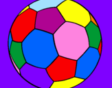 Disegno Pallone da calcio II pitturato su asia 