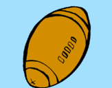 Disegno Pallone da calcio americano  pitturato su thomas