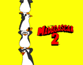 Disegno Madagascar 2 Pinguino pitturato su alice latino